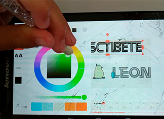 prueba lápiz táctil casero en una tablet