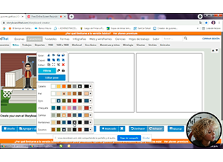 niño haciendo historieta en la computadora